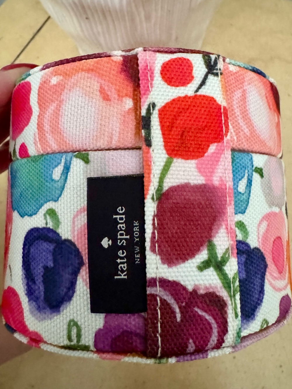 kate spade Pink Multi Floral Round Travel Jewelry Organizer NWT - Picture 8 of 10